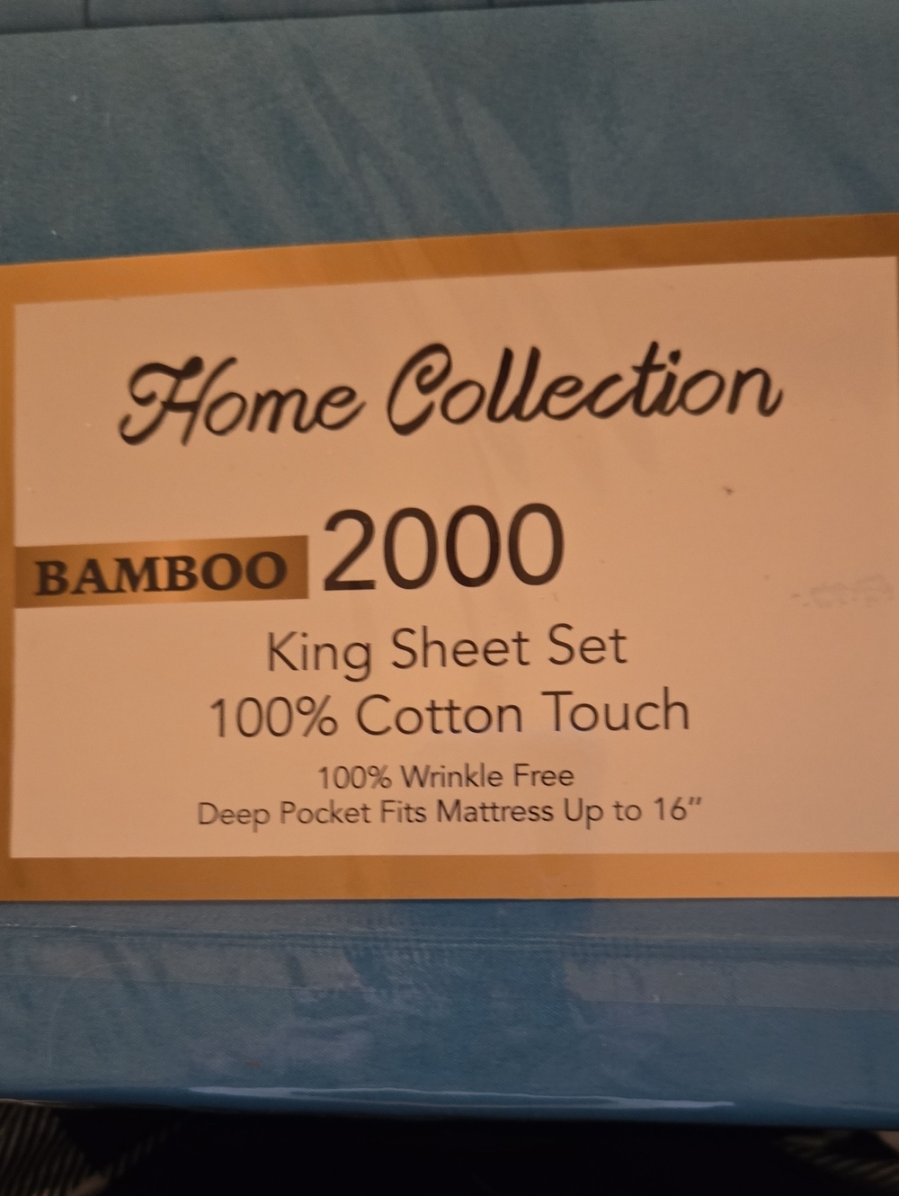NWT Home Collection King Sheet Set - Light Blue